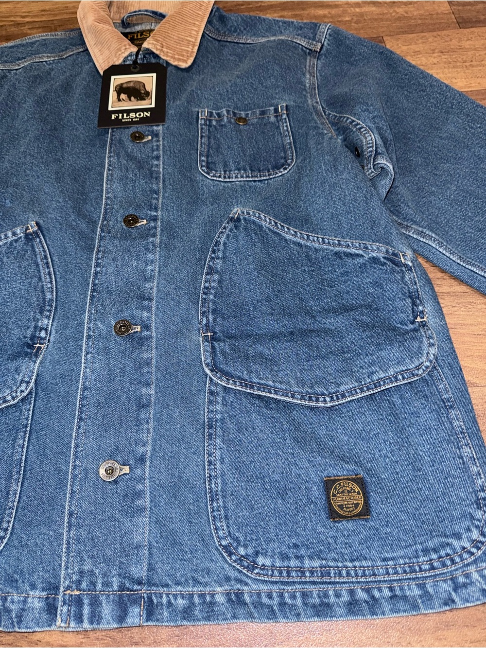 NWT Filson 11-Oz Outfitter In Light Indigo Jacket - Picture 5 of 9